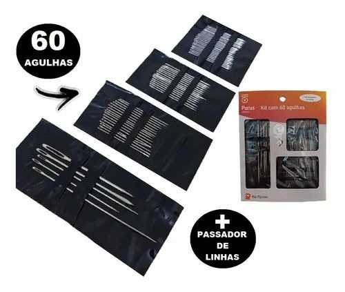 KIT AGULHAS C/PASSADOR C/60P�S